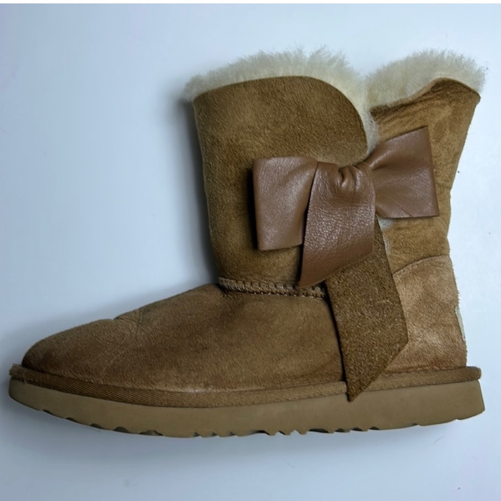UGG Kids Boots with Bow - Tan and Cream